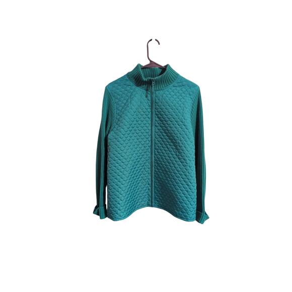 For Cynthia Full-Zip Quilted & Sweater Jacket - Picture 1 of 4